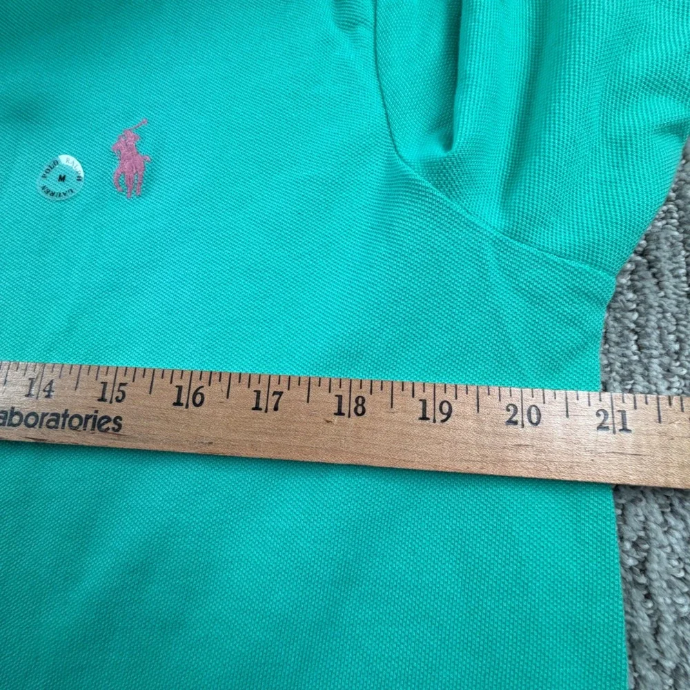 Polo Ralph Lauren Polo Shirt Men M Green Classic Fit Pink Pony NWT